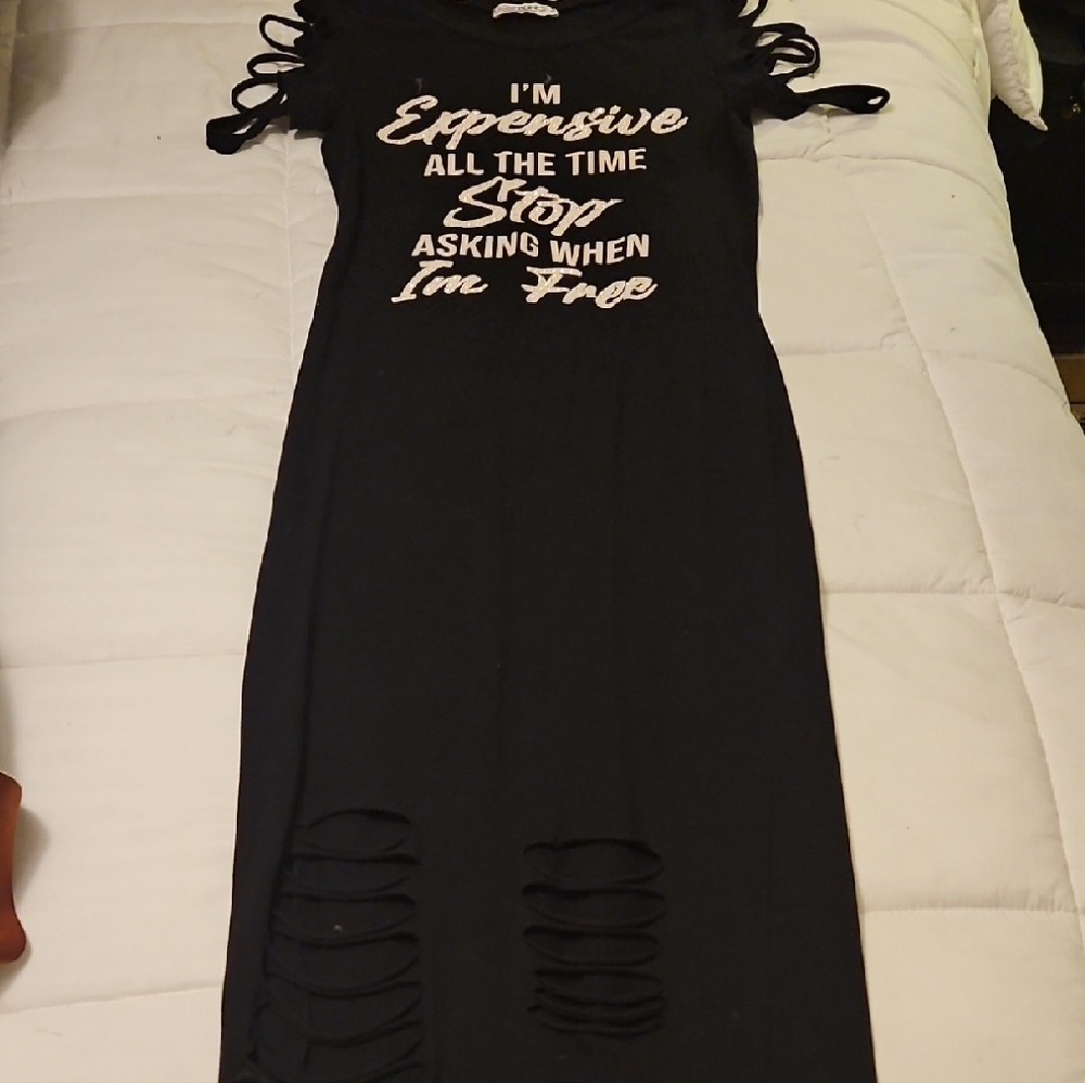 Chic Black Long Sleeve Dress with Cut-Out Details